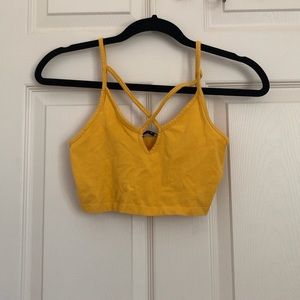 ☀️Cropped mustard yellow top☀️